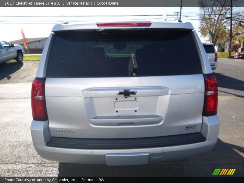 Silver Ice Metallic / Cocoa/Dune 2017 Chevrolet Tahoe LT 4WD