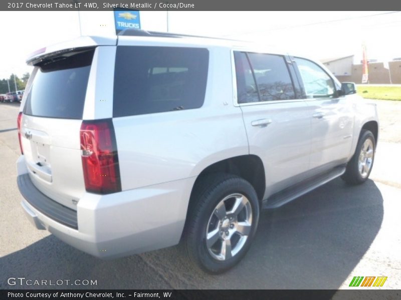 Silver Ice Metallic / Cocoa/Dune 2017 Chevrolet Tahoe LT 4WD