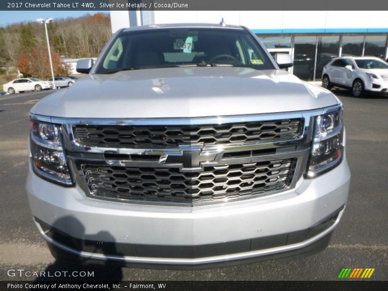 Silver Ice Metallic / Cocoa/Dune 2017 Chevrolet Tahoe LT 4WD