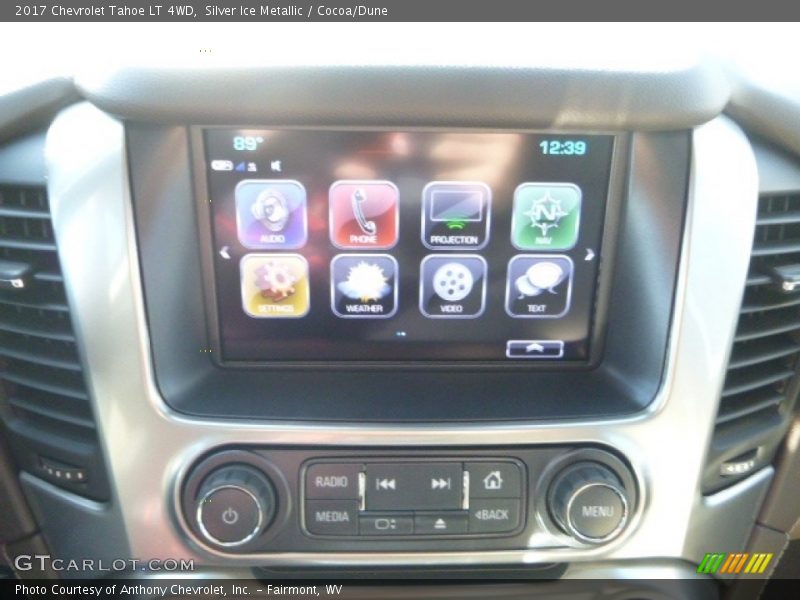 Silver Ice Metallic / Cocoa/Dune 2017 Chevrolet Tahoe LT 4WD