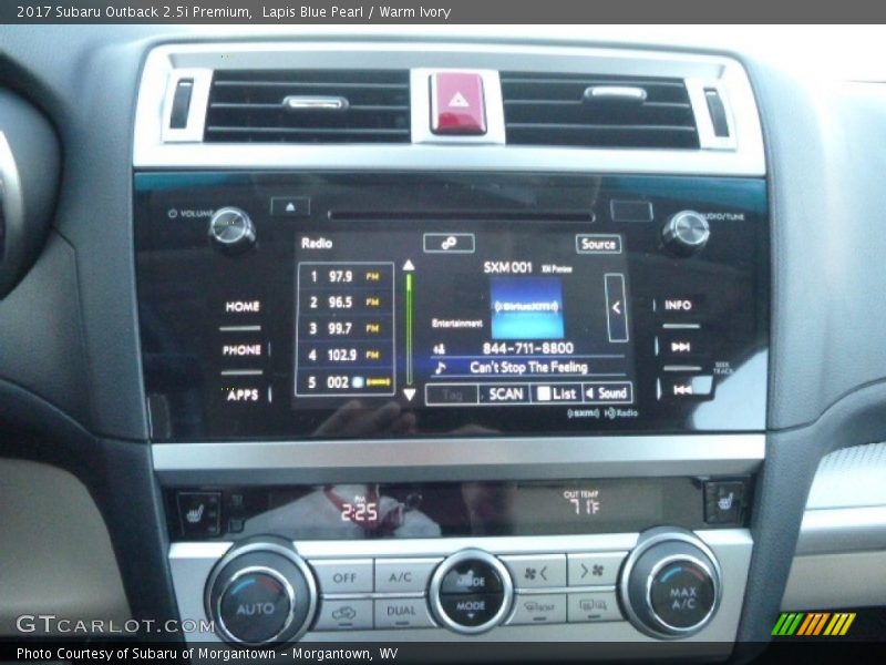 Lapis Blue Pearl / Warm Ivory 2017 Subaru Outback 2.5i Premium