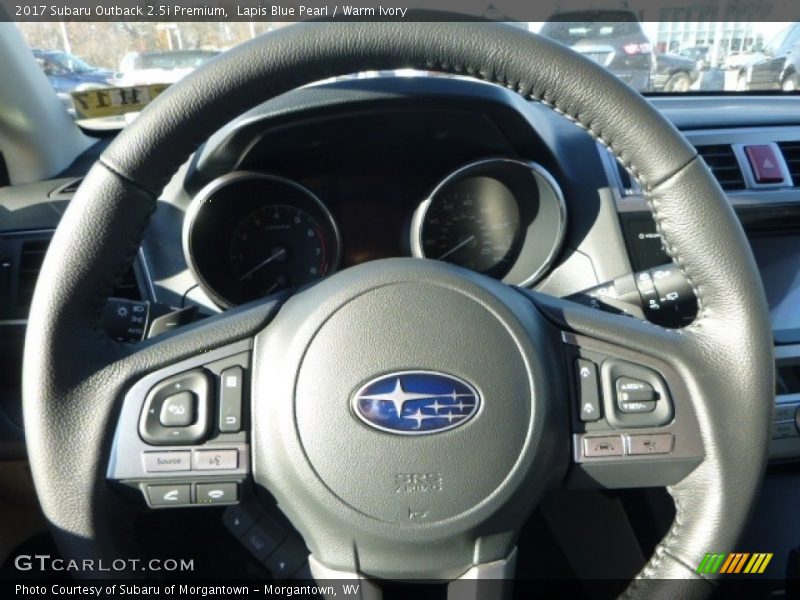 Lapis Blue Pearl / Warm Ivory 2017 Subaru Outback 2.5i Premium