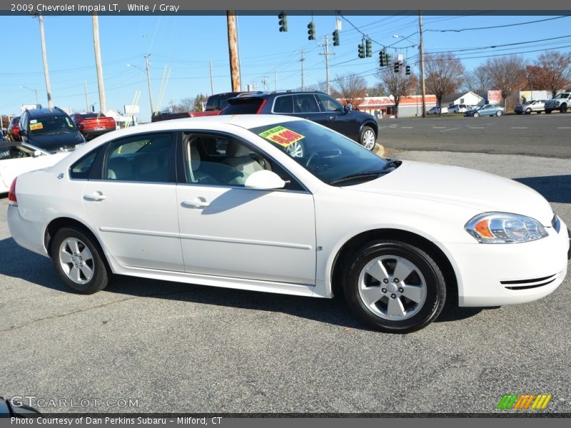 White / Gray 2009 Chevrolet Impala LT