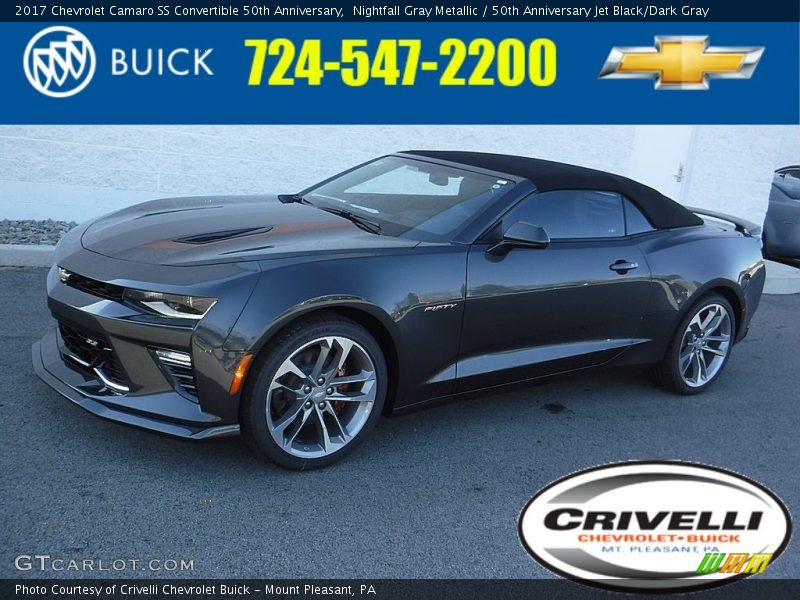 Nightfall Gray Metallic / 50th Anniversary Jet Black/Dark Gray 2017 Chevrolet Camaro SS Convertible 50th Anniversary