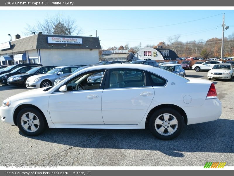 White / Gray 2009 Chevrolet Impala LT