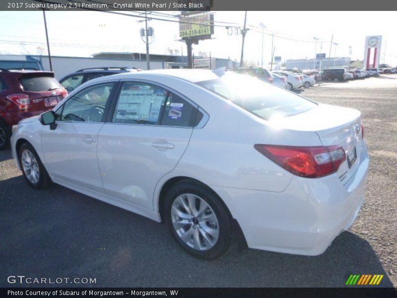 Crystal White Pearl / Slate Black 2017 Subaru Legacy 2.5i Premium