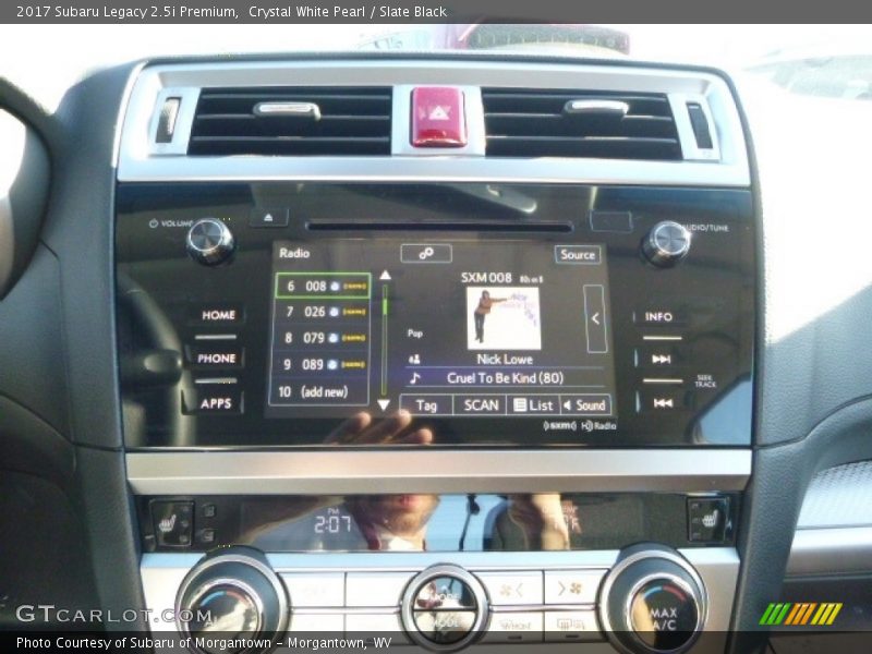 Crystal White Pearl / Slate Black 2017 Subaru Legacy 2.5i Premium