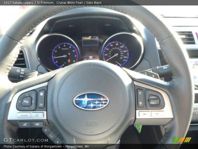 Crystal White Pearl / Slate Black 2017 Subaru Legacy 2.5i Premium