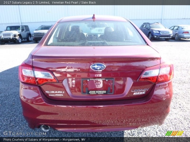 Venetian Red Pearl / Slate Black 2017 Subaru Legacy 2.5i Limited