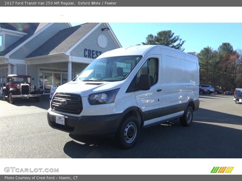 Oxford White / Pewter 2017 Ford Transit Van 250 MR Regular