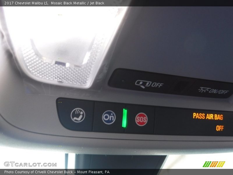 Mosaic Black Metallic / Jet Black 2017 Chevrolet Malibu LS