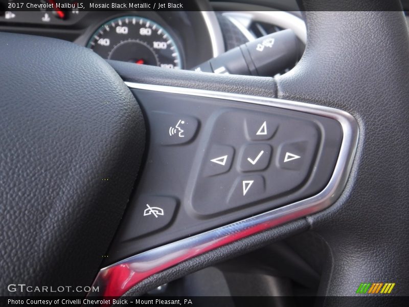 Mosaic Black Metallic / Jet Black 2017 Chevrolet Malibu LS
