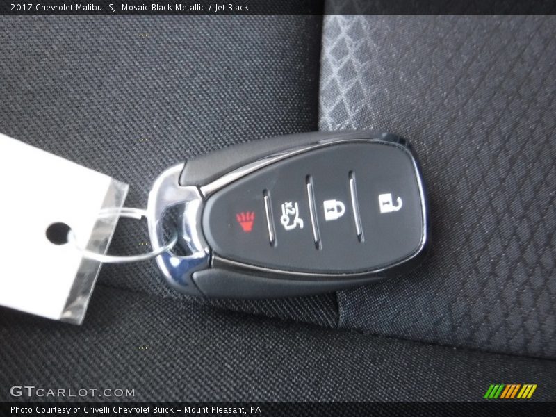 Mosaic Black Metallic / Jet Black 2017 Chevrolet Malibu LS