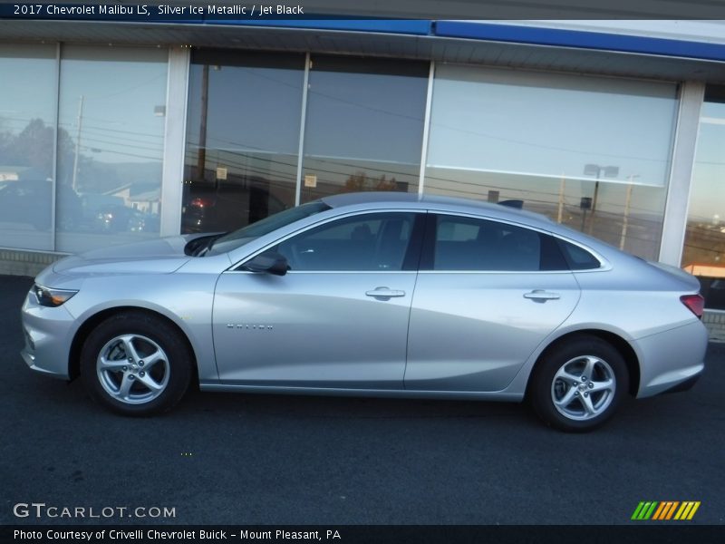 Silver Ice Metallic / Jet Black 2017 Chevrolet Malibu LS