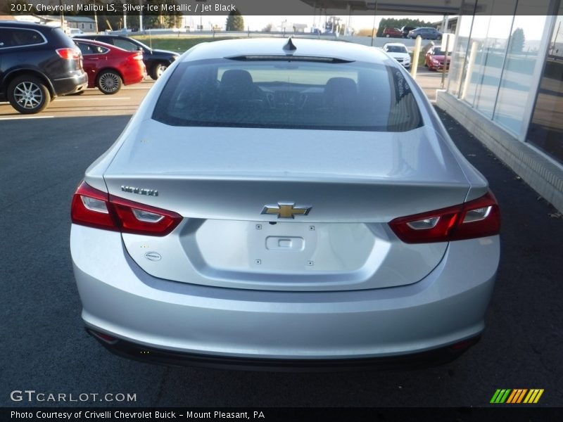 Silver Ice Metallic / Jet Black 2017 Chevrolet Malibu LS