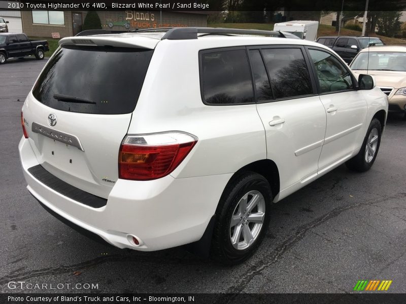 Blizzard White Pearl / Sand Beige 2010 Toyota Highlander V6 4WD