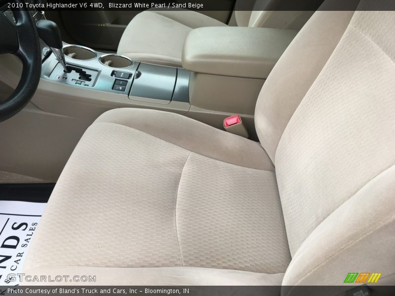 Blizzard White Pearl / Sand Beige 2010 Toyota Highlander V6 4WD