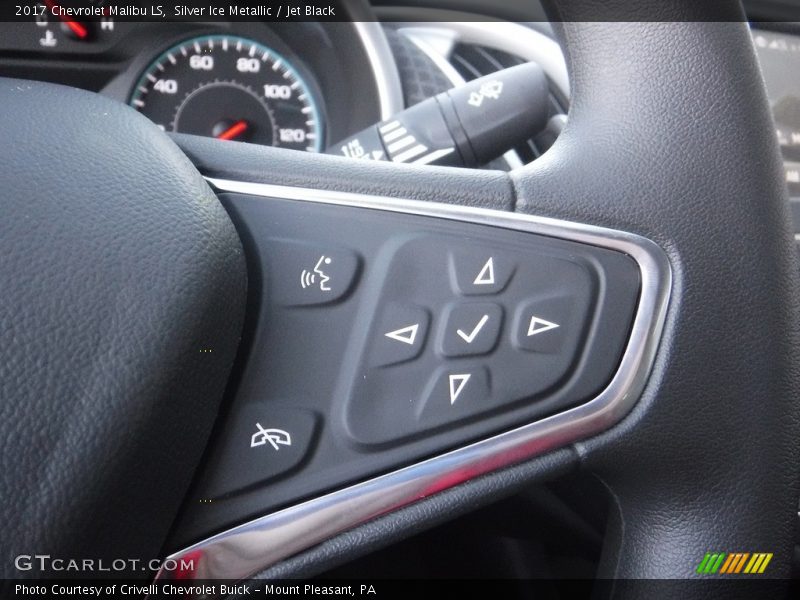 Silver Ice Metallic / Jet Black 2017 Chevrolet Malibu LS