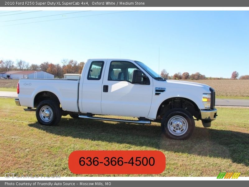 Oxford White / Medium Stone 2010 Ford F250 Super Duty XL SuperCab 4x4