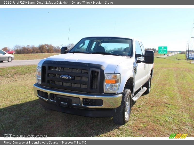 Oxford White / Medium Stone 2010 Ford F250 Super Duty XL SuperCab 4x4