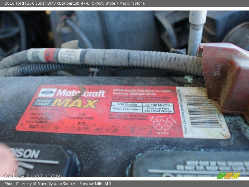 Oxford White / Medium Stone 2010 Ford F250 Super Duty XL SuperCab 4x4
