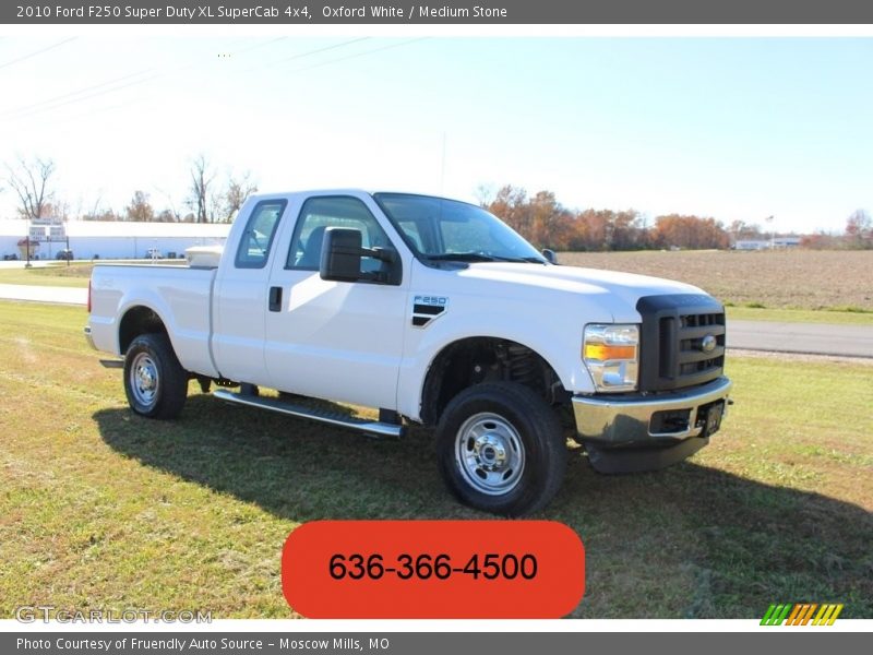 Oxford White / Medium Stone 2010 Ford F250 Super Duty XL SuperCab 4x4