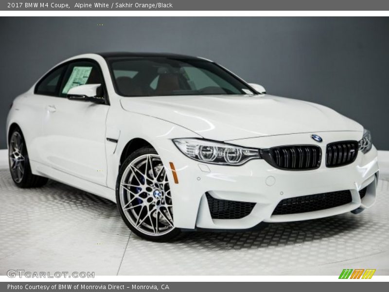 Alpine White / Sakhir Orange/Black 2017 BMW M4 Coupe