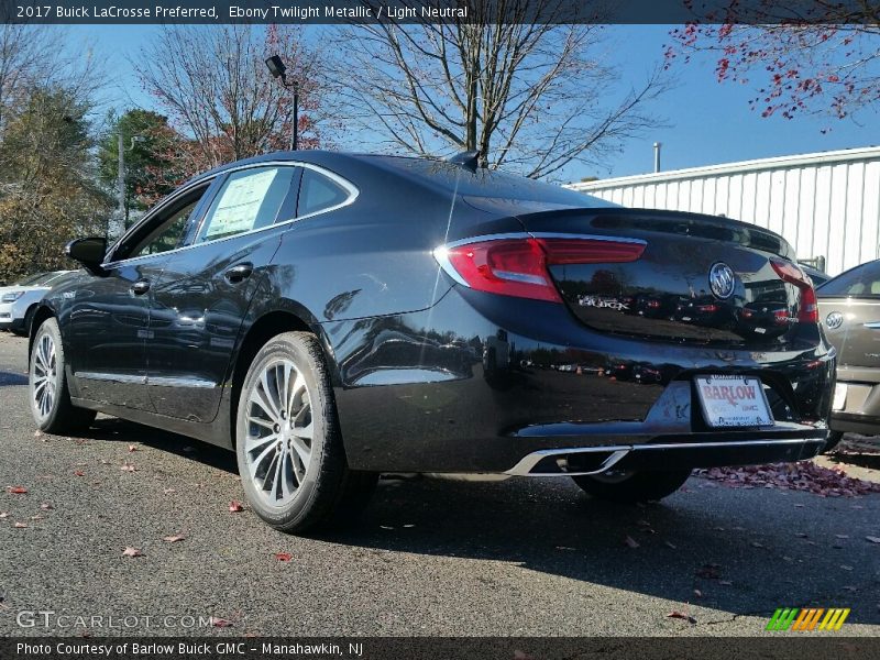 Ebony Twilight Metallic / Light Neutral 2017 Buick LaCrosse Preferred