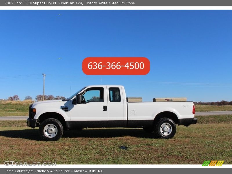 Oxford White / Medium Stone 2009 Ford F250 Super Duty XL SuperCab 4x4