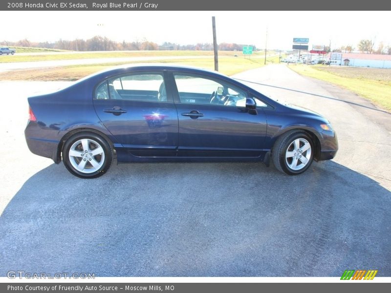 Royal Blue Pearl / Gray 2008 Honda Civic EX Sedan