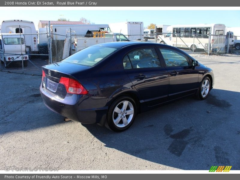Royal Blue Pearl / Gray 2008 Honda Civic EX Sedan