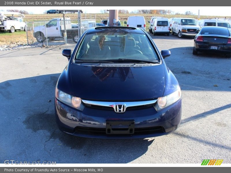 Royal Blue Pearl / Gray 2008 Honda Civic EX Sedan