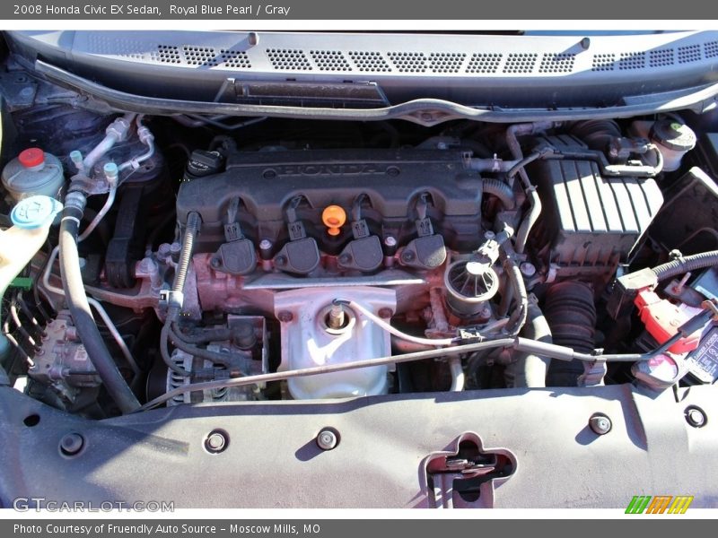Royal Blue Pearl / Gray 2008 Honda Civic EX Sedan