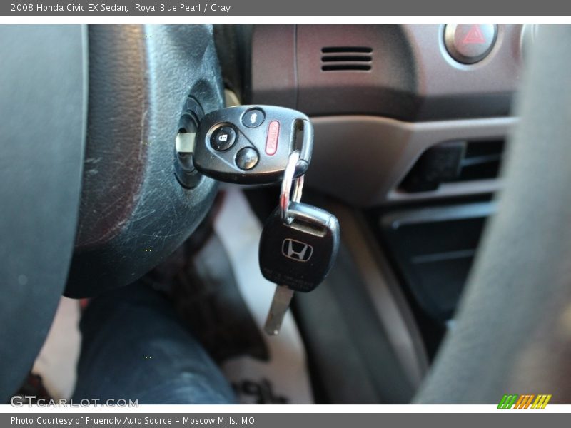 Royal Blue Pearl / Gray 2008 Honda Civic EX Sedan