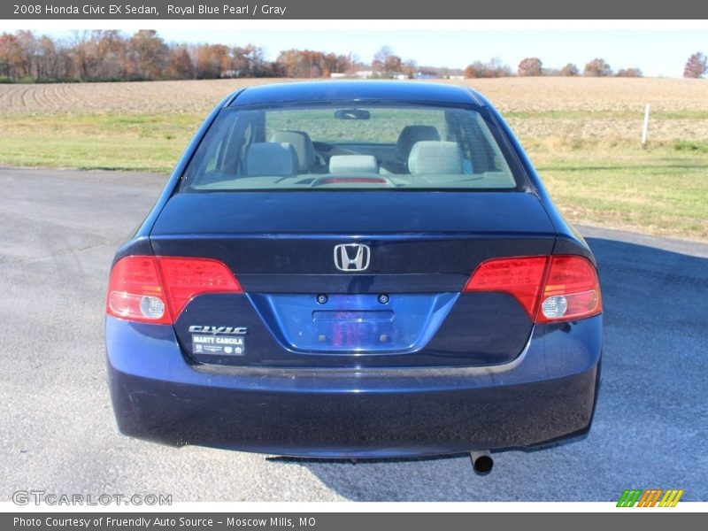 Royal Blue Pearl / Gray 2008 Honda Civic EX Sedan