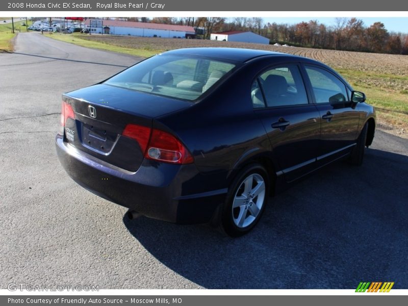Royal Blue Pearl / Gray 2008 Honda Civic EX Sedan