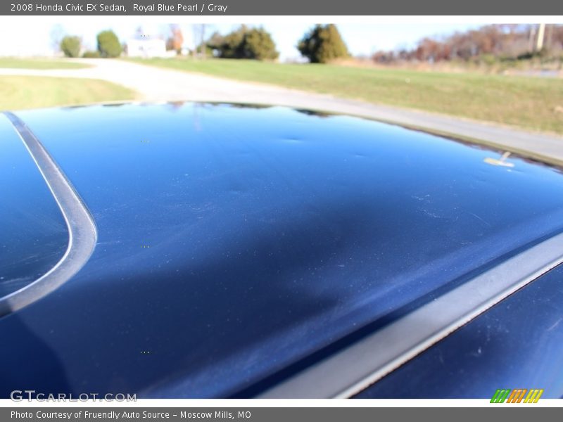 Royal Blue Pearl / Gray 2008 Honda Civic EX Sedan