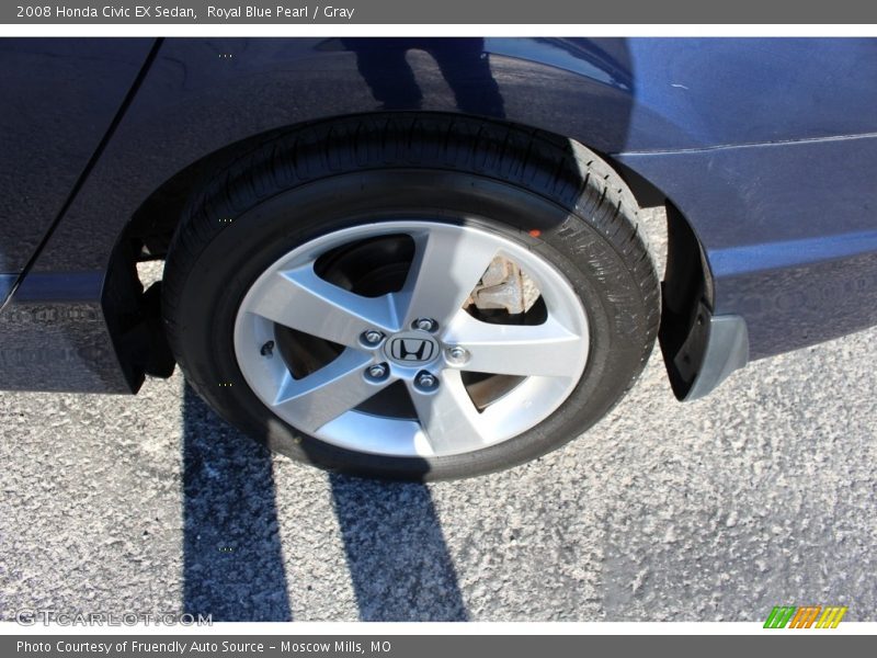 Royal Blue Pearl / Gray 2008 Honda Civic EX Sedan