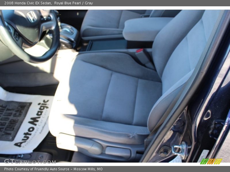 Royal Blue Pearl / Gray 2008 Honda Civic EX Sedan
