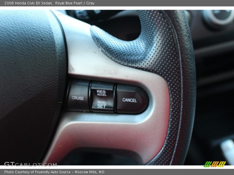 Royal Blue Pearl / Gray 2008 Honda Civic EX Sedan