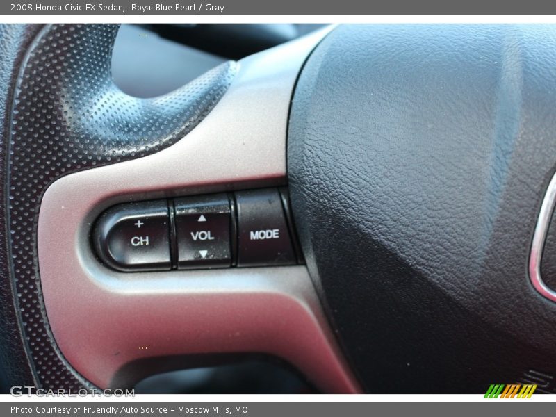 Royal Blue Pearl / Gray 2008 Honda Civic EX Sedan