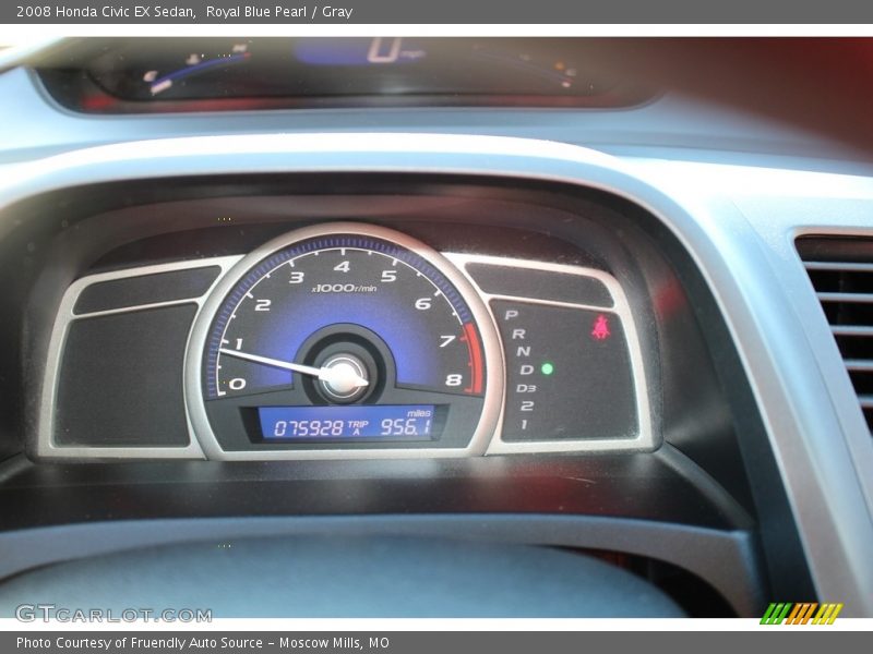 Royal Blue Pearl / Gray 2008 Honda Civic EX Sedan