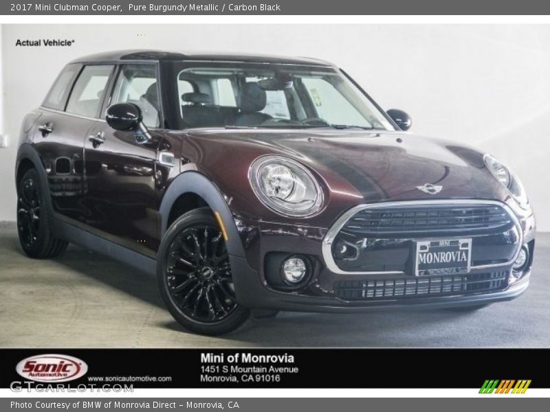 Pure Burgundy Metallic / Carbon Black 2017 Mini Clubman Cooper