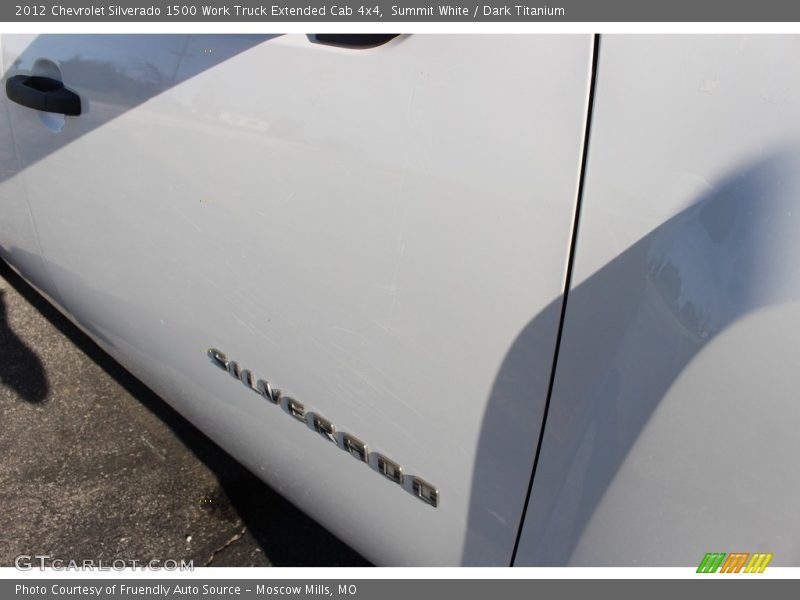 Summit White / Dark Titanium 2012 Chevrolet Silverado 1500 Work Truck Extended Cab 4x4