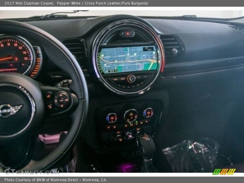 Pepper White / Cross Punch Leather/Pure Burgundy 2017 Mini Clubman Cooper