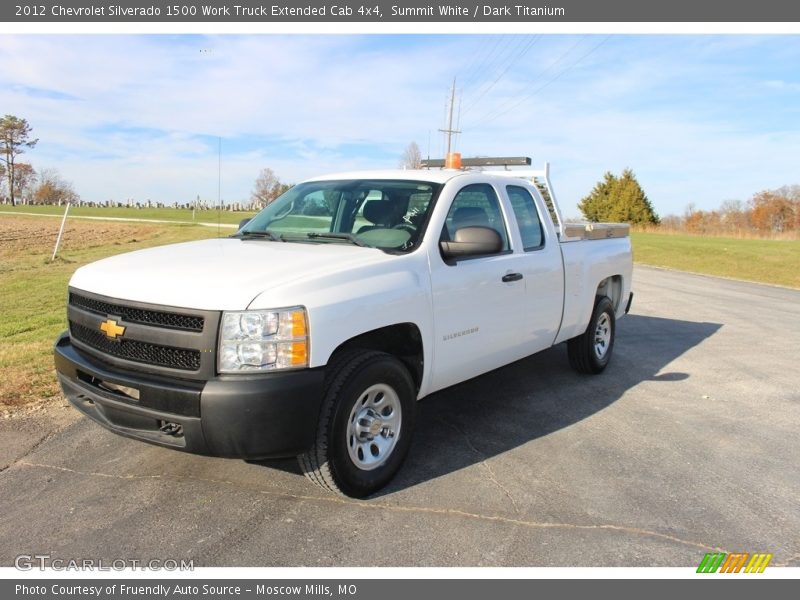 Summit White / Dark Titanium 2012 Chevrolet Silverado 1500 Work Truck Extended Cab 4x4