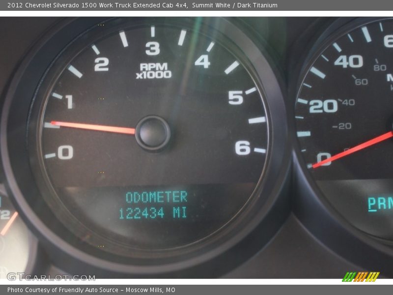 Summit White / Dark Titanium 2012 Chevrolet Silverado 1500 Work Truck Extended Cab 4x4