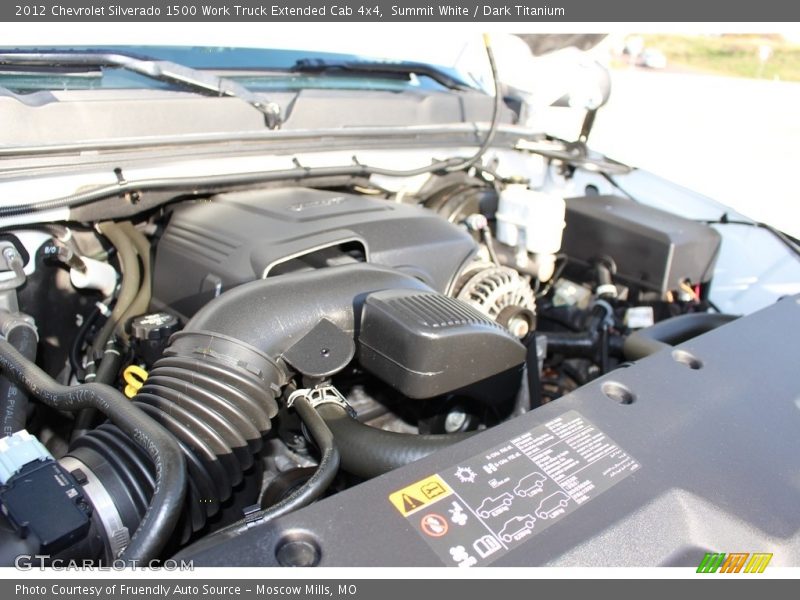 Summit White / Dark Titanium 2012 Chevrolet Silverado 1500 Work Truck Extended Cab 4x4