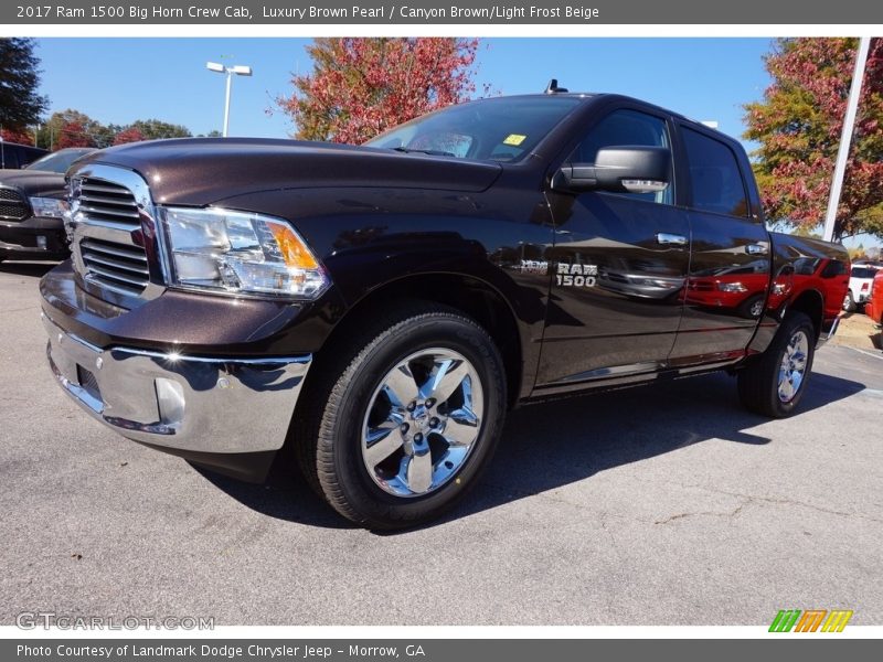 Luxury Brown Pearl / Canyon Brown/Light Frost Beige 2017 Ram 1500 Big Horn Crew Cab
