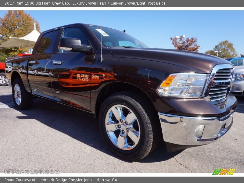 Luxury Brown Pearl / Canyon Brown/Light Frost Beige 2017 Ram 1500 Big Horn Crew Cab